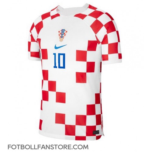 Kroatien Luka Modric #10 Hemma matchtröja VM 2022 Kortärmad Billigt